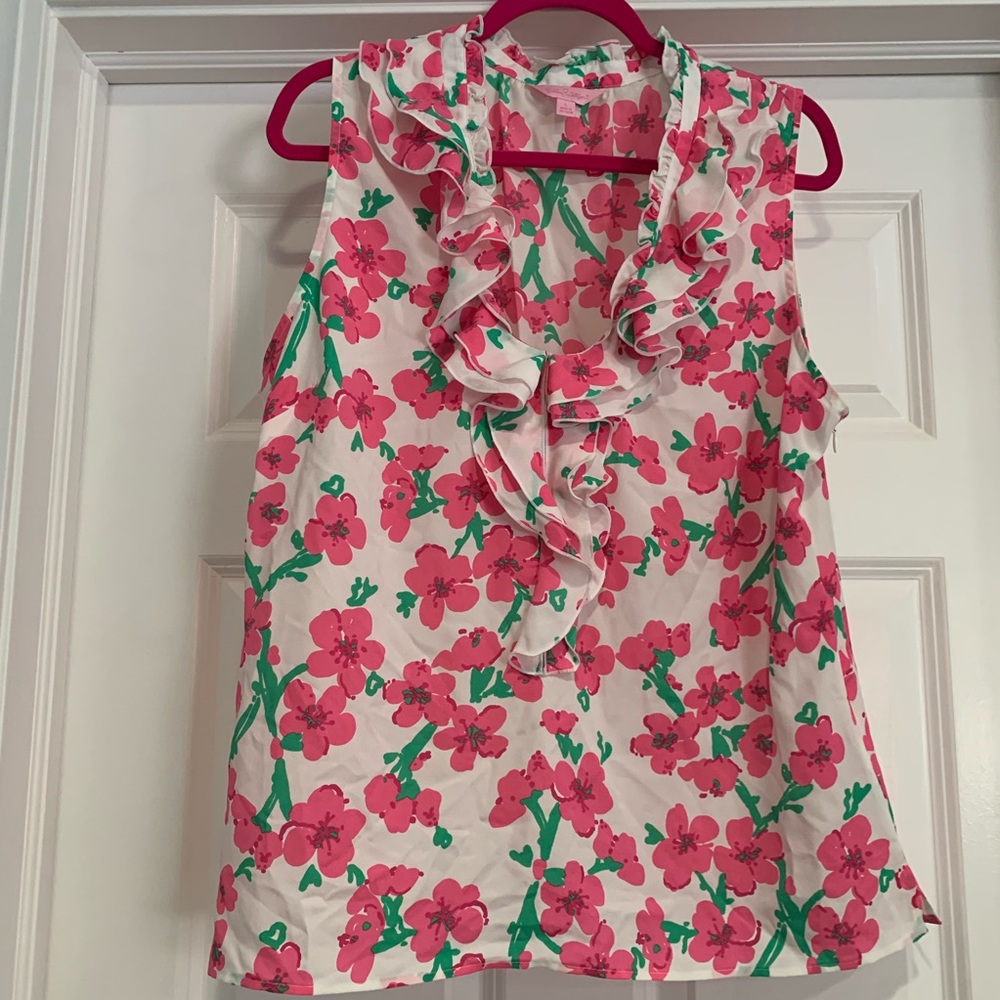 Lilly Pulitzer Floral Tank Sz L